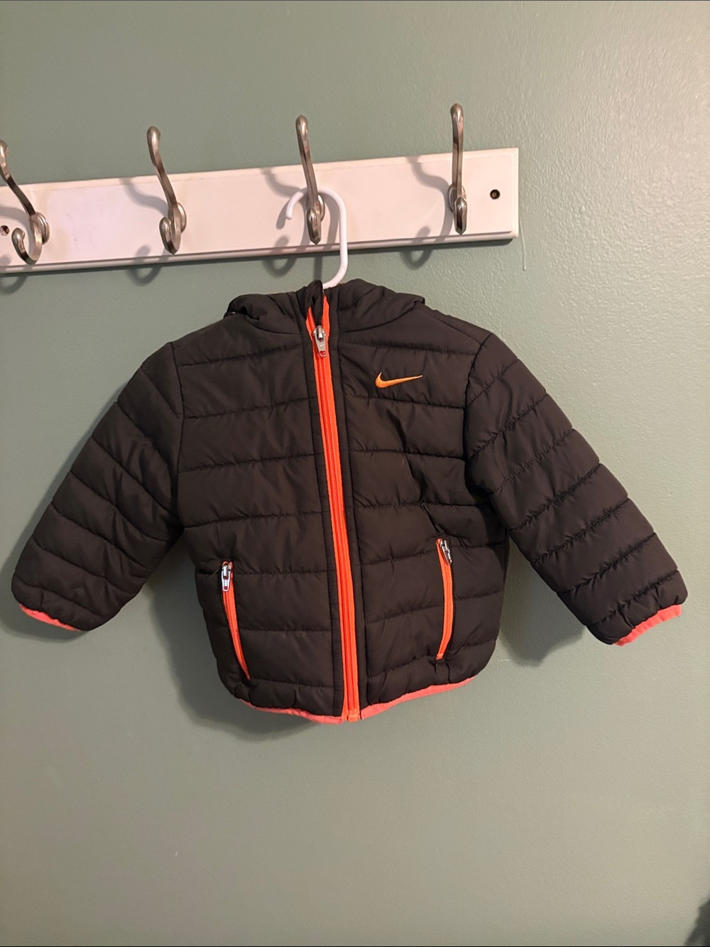 Nike Hooded Coat 12 Months Black/Orange